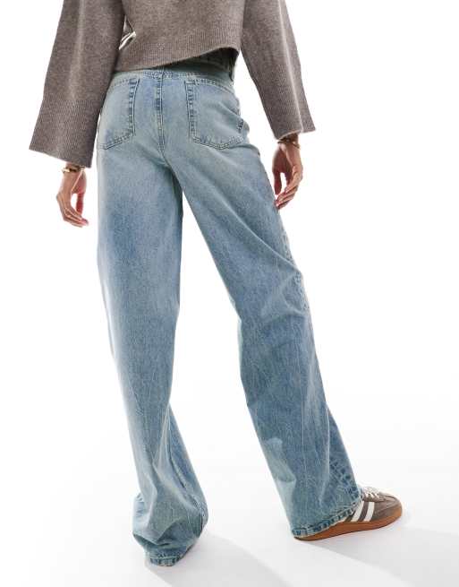 ASOS DESIGN Tall - Dad jeans met wijde pijpen en vintage wassing, 4 van 5