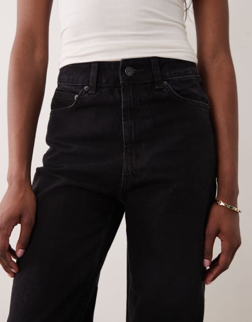ASOS DESIGN Tall - Dad jeans met wijde pijpen in zwart, 5 van 5