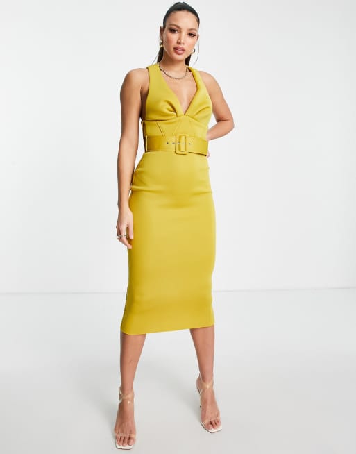 Asos deep v sales dress