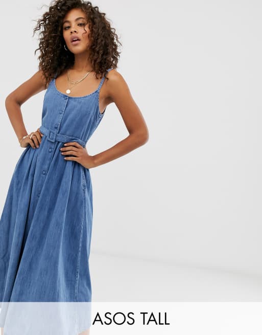 Asos tall sale denim dress