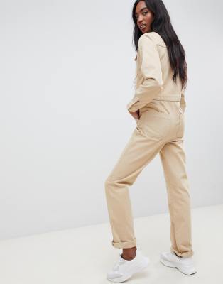 tall denim boiler suit