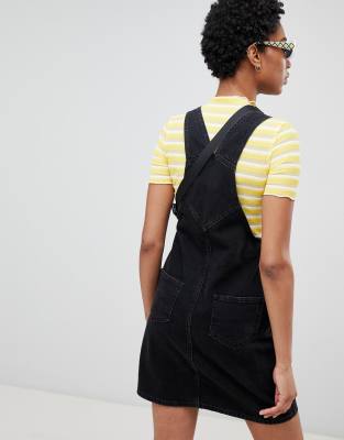 tall denim dungaree dress