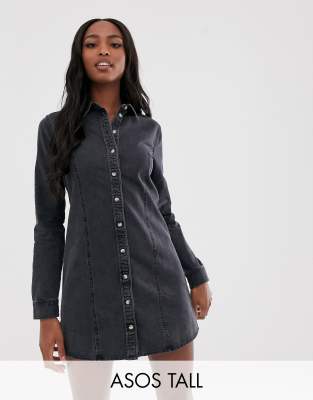 fitted denim shirt dress