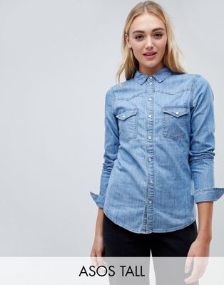 ASOS DESIGN Tall denim fitted western 