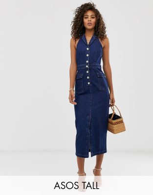 asos tall denim dress