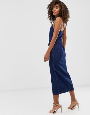 asos denim maxi dress