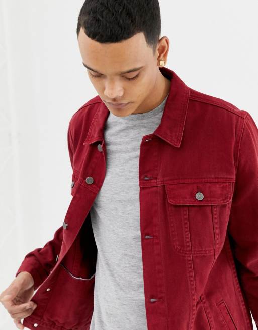 Asos red hotsell denim jacket