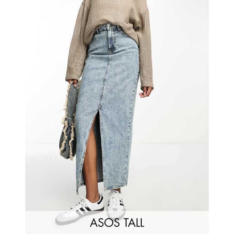 Tall ripped clearance denim skirt