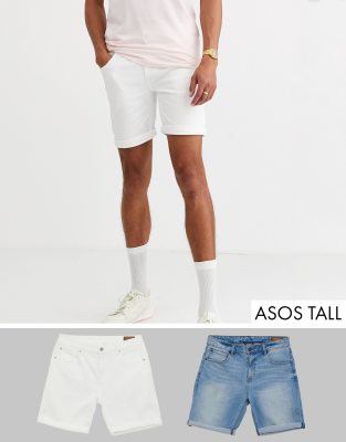 asos white denim shorts