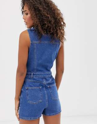 tall denim playsuit