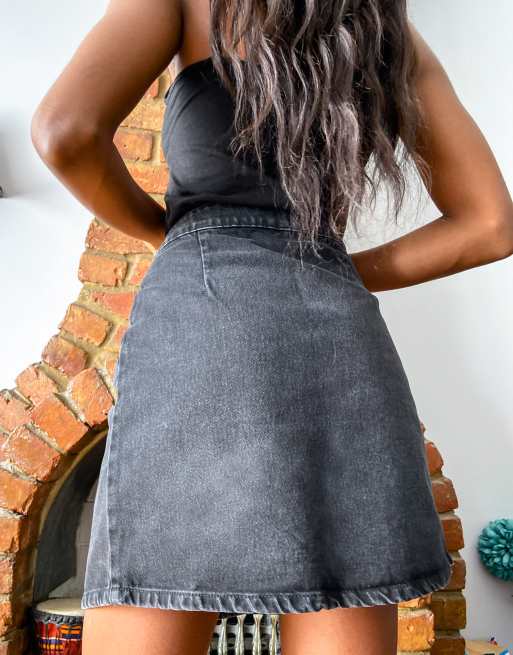 Denim wrap skirt into a clearance dress