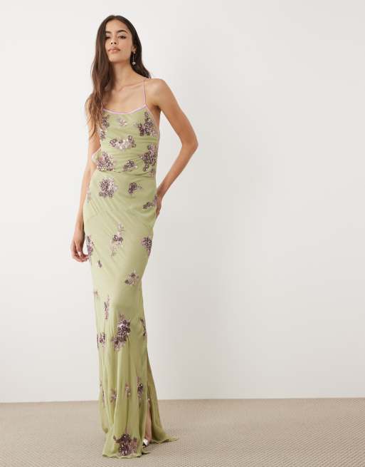 asos design chiffon overlay satin bias maxi dress ASOS DESIGN chiffon overlay satin bias maxi dress in plum