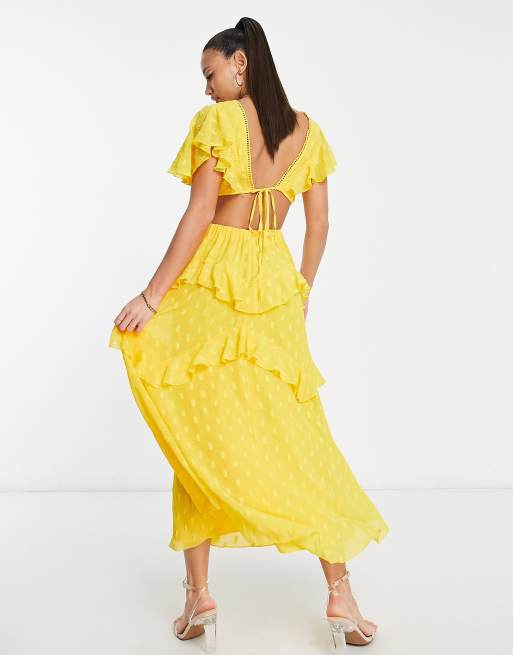 Asos tiered hotsell midi dress