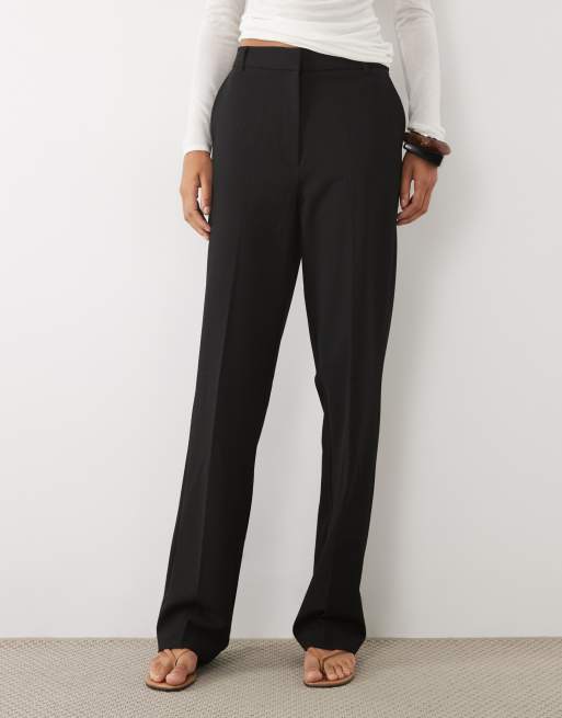 ASOS DESIGN Tall – Dopasowane czarne spodnie z prostymi nogawkami, 2 z 5