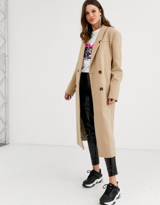camel longline coat