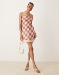 [ASOS Tall] ASOS DESIGN Tall double layer bandeau mini dress-Multi 6 ROTARY