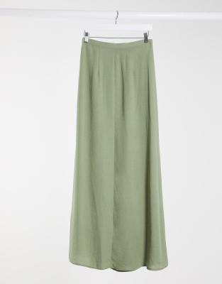 maxi skirt khaki