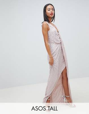tall sequin maxi dress