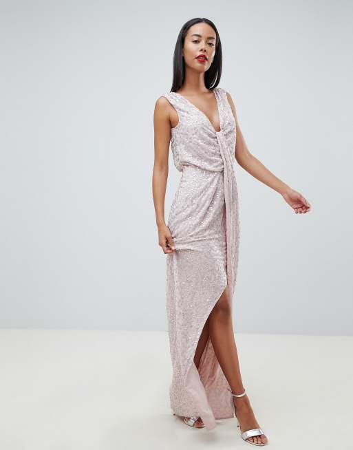 Tall sequin hot sale maxi dress