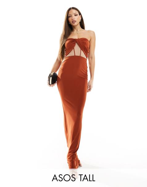 LTS Tall Women's Orange Pocket Midaxi Dress