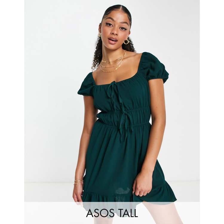 Bottle green mini dress best sale