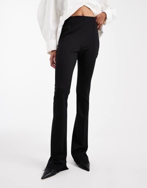 ASOS DESIGN Tall – Elegante Hose aus Ponte in Schwarz mit engem Schnitt und Saumschlitz, 3 von 5