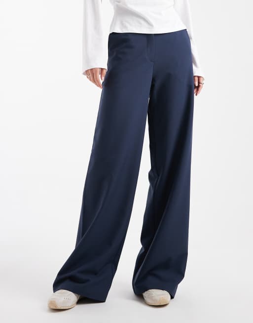 ASOS DESIGN Tall – Elegante Relaxed-Fit-Hose in Marineblau mit geradem Schnitt, 2 von 5