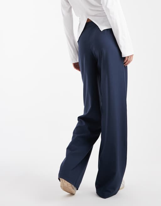 ASOS DESIGN Tall – Elegante Relaxed-Fit-Hose in Marineblau mit geradem Schnitt, 4 von 5