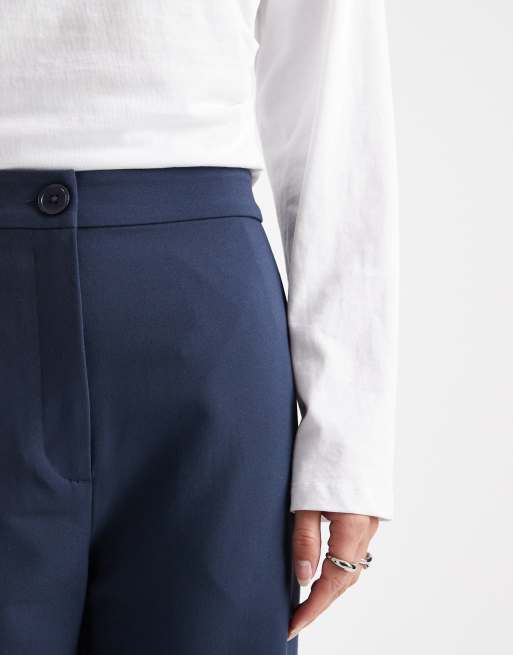 ASOS DESIGN Tall – Elegante Relaxed-Fit-Hose in Marineblau mit geradem Schnitt, 5 von 5