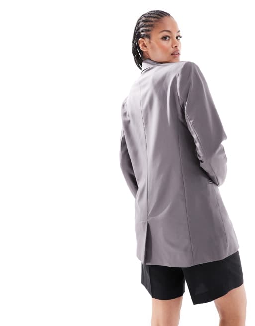 ASOS DESIGN Tall - Elegante ruimvallende blazer in grijs, 4 van 4