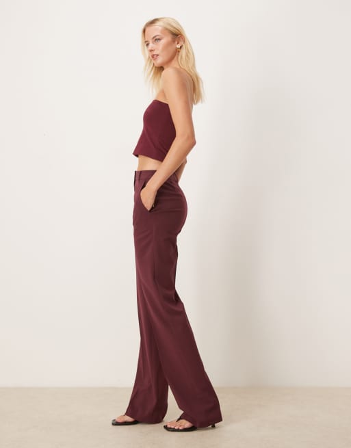 ASOS DESIGN Tall - Elegante smalle broek met rechte pijpen in moerbei, 5 van 5