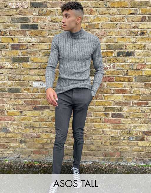 ASOS DESIGN Tall - Elegante Super Skinny-bukser i grå