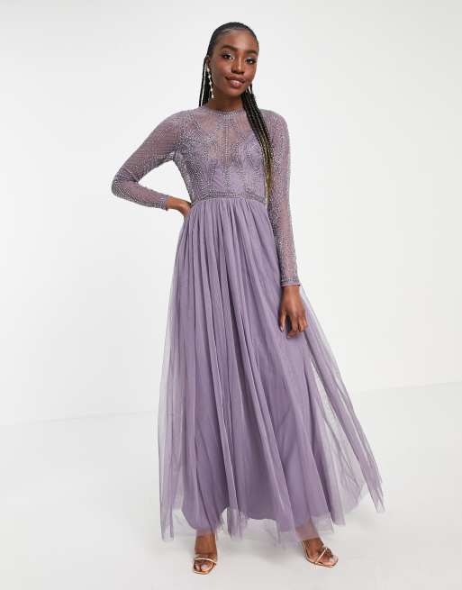 Asos grey hotsell maxi dress