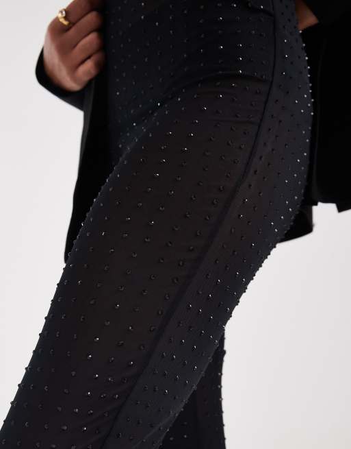 ASOS DESIGN Tall embellished mesh flared pants, 5 of 5