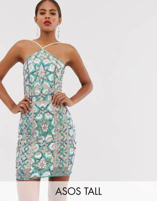 asos embellished mini dress