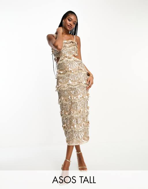 Asos sequin midi dress on sale