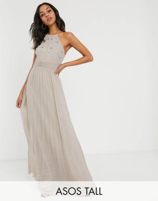 pleated maxi dress asos