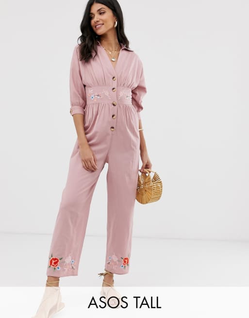 Asos embroidered cheap jumpsuit