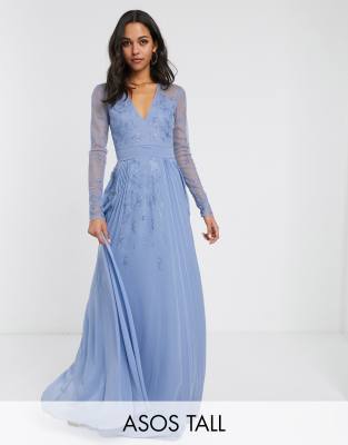 soft blue maxi dress