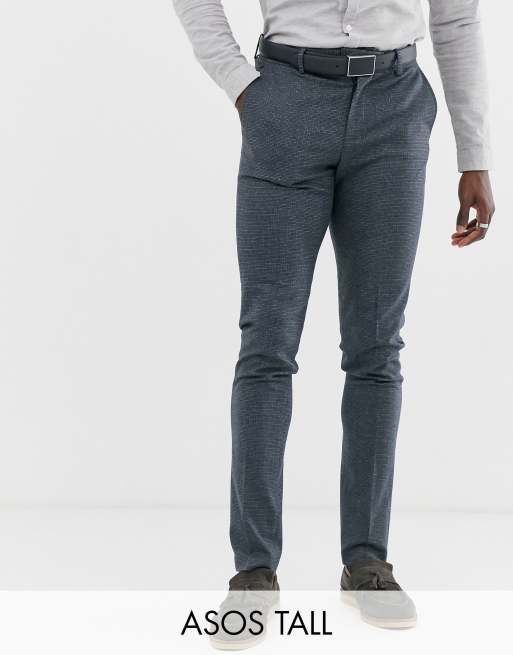 ASOS DESIGN Tall – Enger Anzug aus Wollmischung mit kleinem Hahnentrittmuster, 2 von 2
