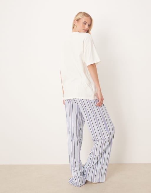 ASOS DESIGN Tall - Ensemble de pyjama avec pantalon ample et t-shirt oversize à inscription « Weekend Self Care », 3 de 4