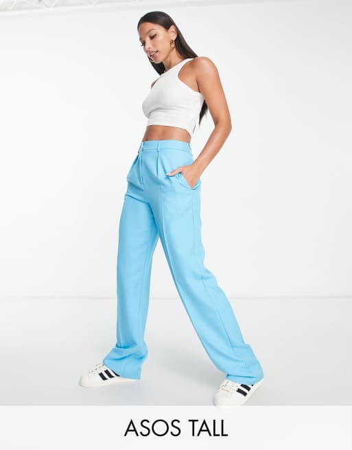 ASOS DESIGN Tall - Everyday - Ruimvallende jongensbroek in fel turquoise