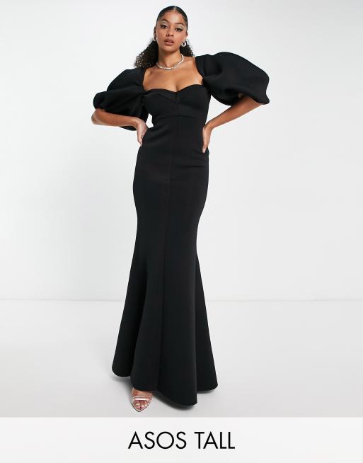 ASOS DESIGN Tall extreme drape sleeve maxi dress with open back in