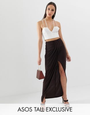 maxi drape skirt