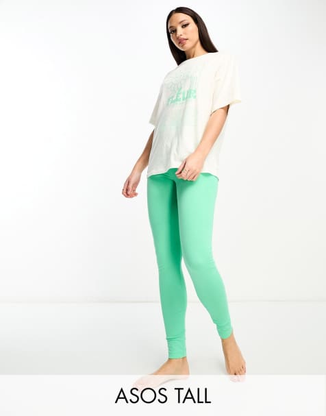 ASOS DESIGN Tall soft jersey long sleeve shirt & pants pajama set