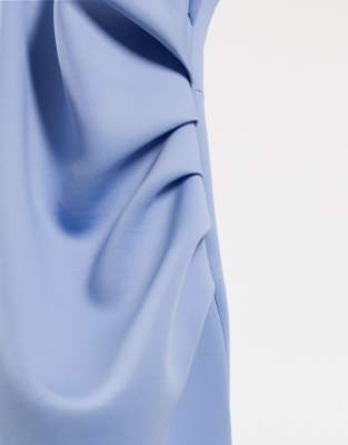 asos blue silk dress