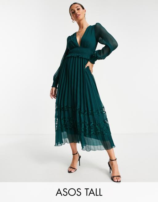 Asos pleated dress clearance uk