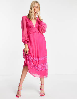 asos dark pink dress