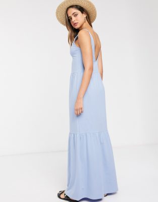 chambray maxi dress