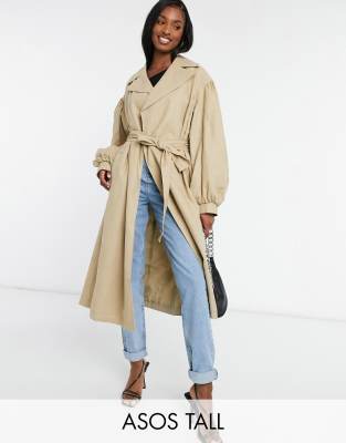 asos tall trench coat